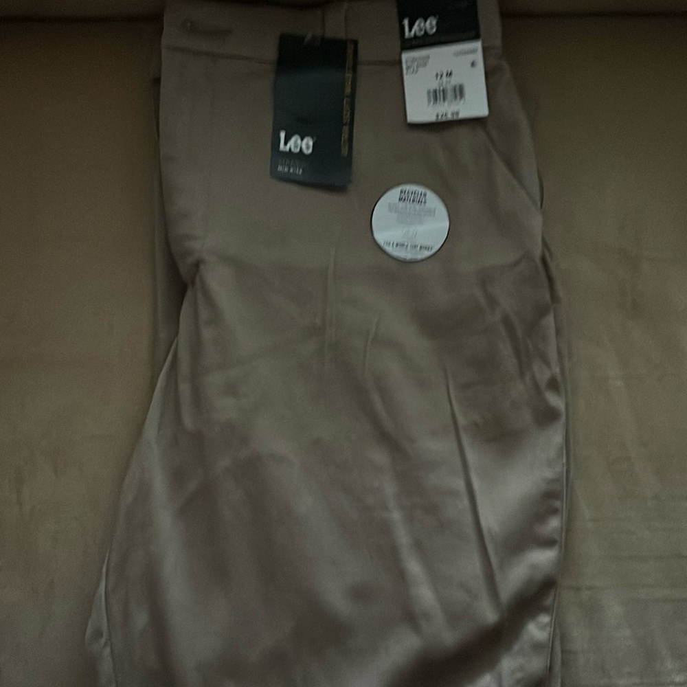 Women’s tan dress pants.